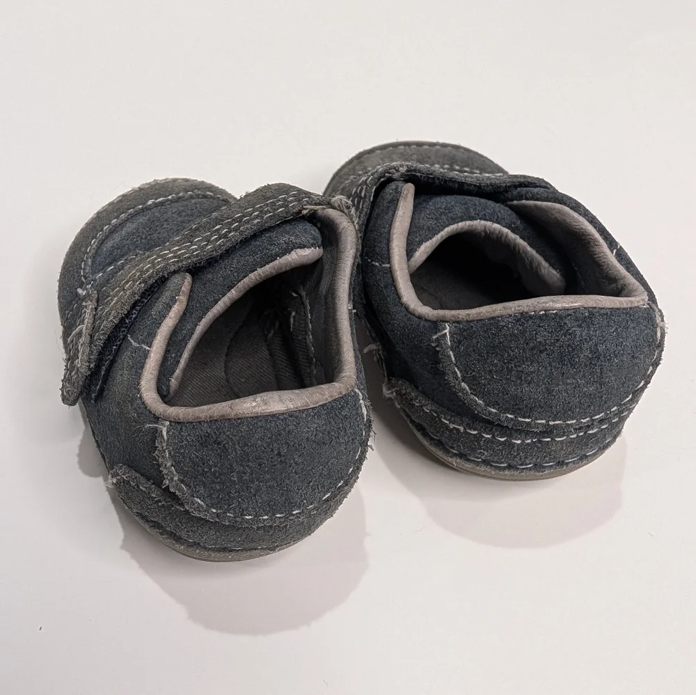 Stride Rite Soft Motion Blue Gray Suede Toddler Shoes | Size 3W